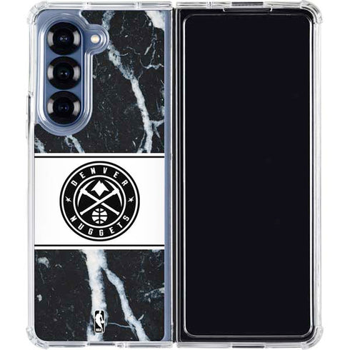 NBA Denver Nuggets Marble Galaxy Z Fold6 Clear Case