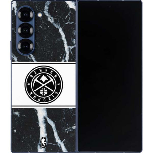 NBA Denver Nuggets Marble Galaxy Z Fold6 Skin