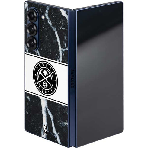 NBA Denver Nuggets Marble Galaxy Z Fold6 Skin