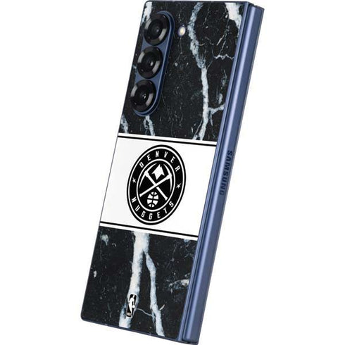 NBA Denver Nuggets Marble Galaxy Z Fold6 Skin