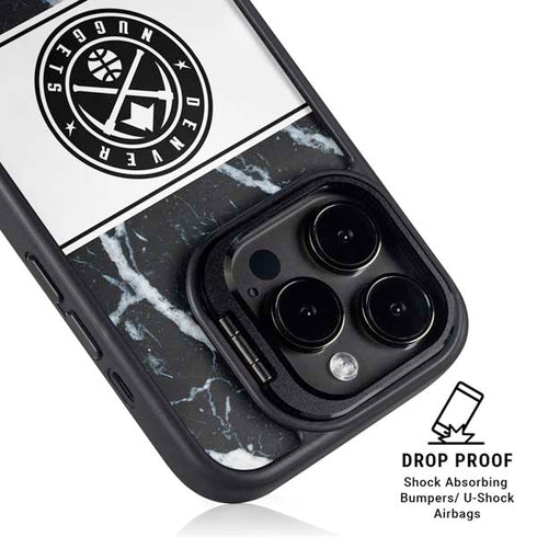 NBA Denver Nuggets Marble iPhone 14 Pro Kickstand Case