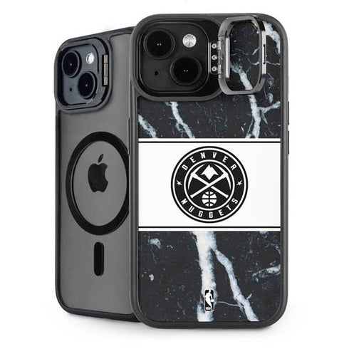NBA Denver Nuggets Marble iPhone 15 Kickstand Case