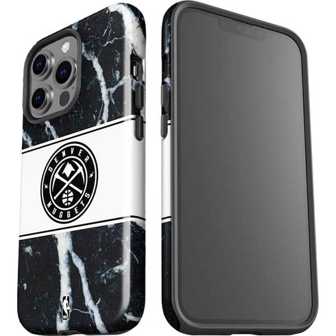 NBA Denver Nuggets Marble iPhone 15 Pro Impact Case