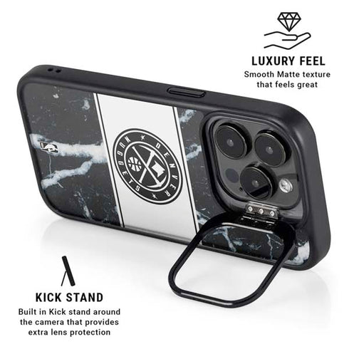 NBA Denver Nuggets Marble iPhone 15 Pro Kickstand Case