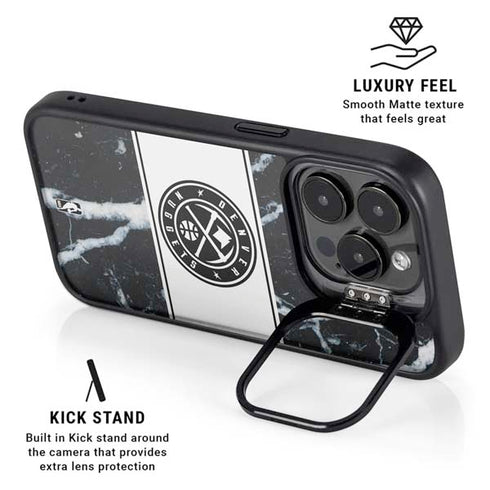 NBA Denver Nuggets Marble iPhone 15 Pro Max Kickstand Case