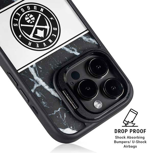 NBA Denver Nuggets Marble iPhone 15 Pro Max Kickstand Case