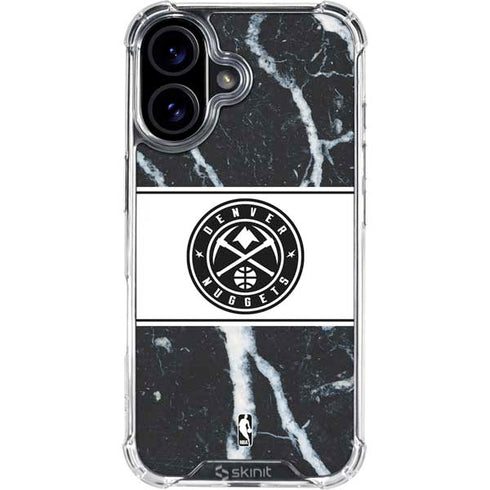 NBA Denver Nuggets Marble iPhone 16 Clear Case