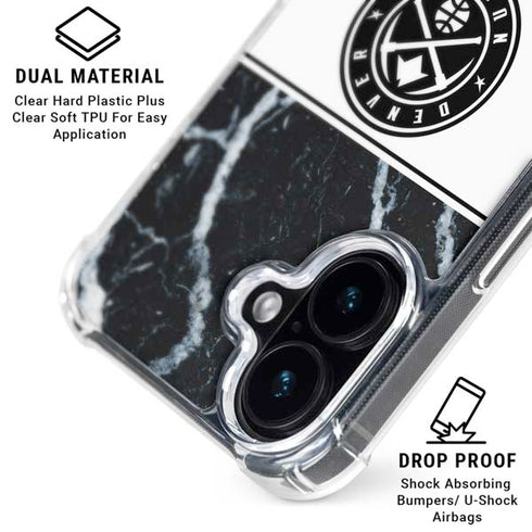 NBA Denver Nuggets Marble iPhone 16 MagSafe Case