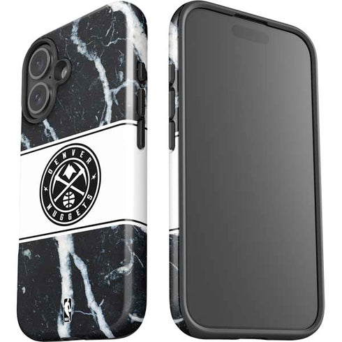 NBA Denver Nuggets Marble iPhone 16 Plus Impact Case