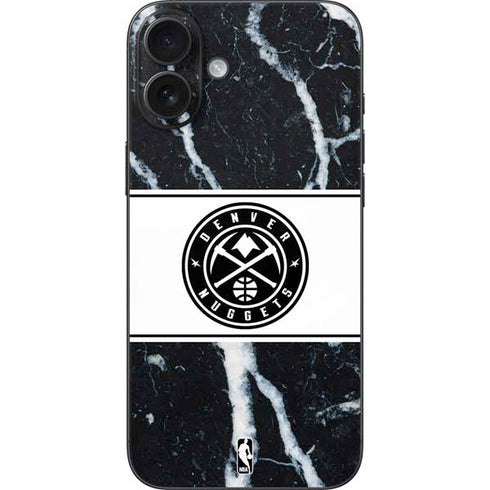 NBA Denver Nuggets Marble iPhone 16 Plus Skin