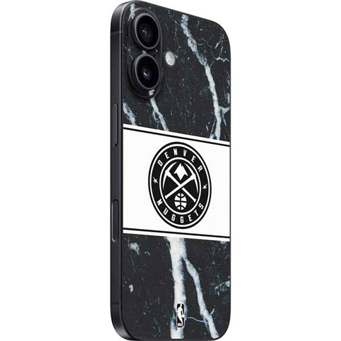 NBA Denver Nuggets Marble iPhone 16 Plus Skin