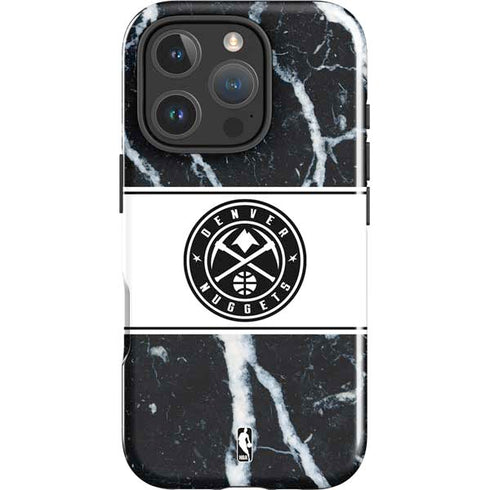 NBA Denver Nuggets Marble iPhone 16 Pro Impact Case