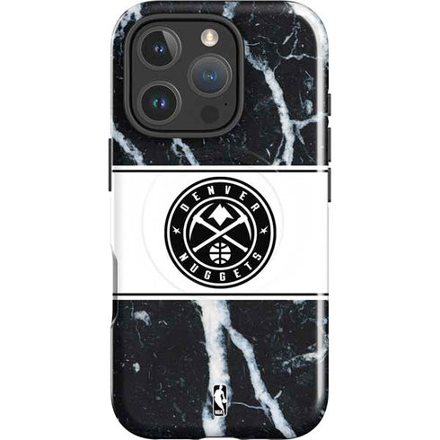 NBA Denver Nuggets Marble iPhone 16 Pro Magsafe Impact Case