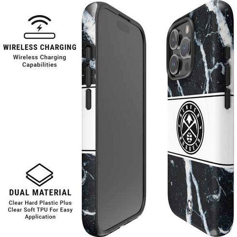 NBA Denver Nuggets Marble iPhone 16 Pro Magsafe Impact Case