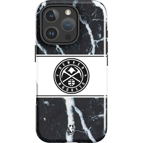 NBA Denver Nuggets Marble iPhone 16 Pro Max Impact Case
