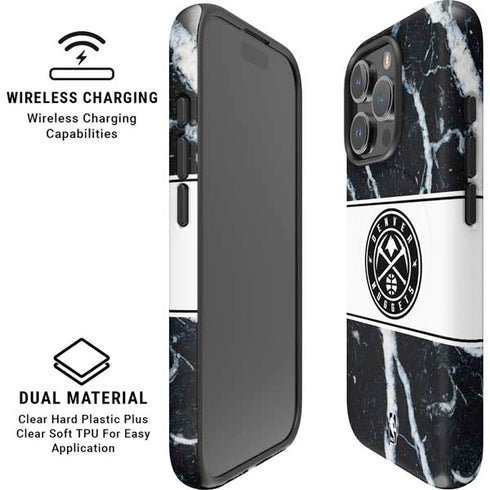 NBA Denver Nuggets Marble iPhone 16 Pro Max Magsafe Impact Case