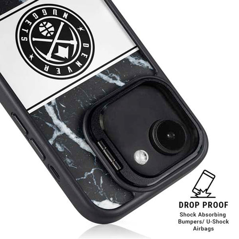 NBA Denver Nuggets Marble iPhone 16e Kickstand Case