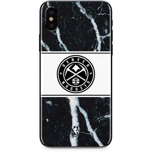 NBA Denver Nuggets Marble iPhone XS Skin