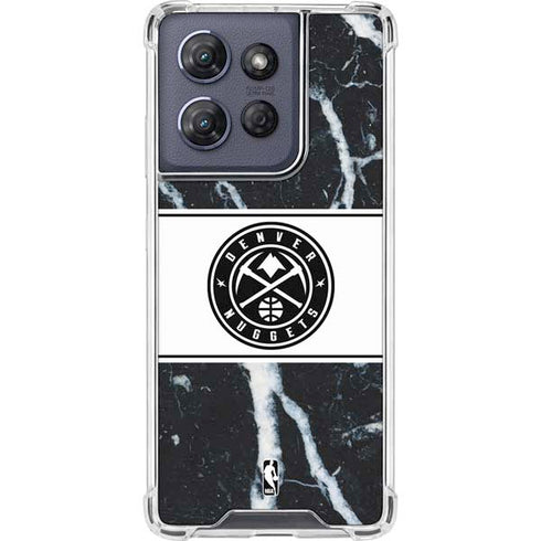 NBA Denver Nuggets Marble Moto G Power 5G (2025) Clear Case