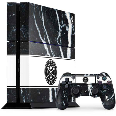 NBA Denver Nuggets Marble PS4 Console and Controller Bundle Skin