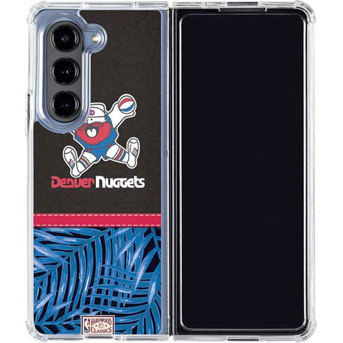 NBA Denver Nuggets Retro Palms Galaxy Z Fold5 5G Clear Case