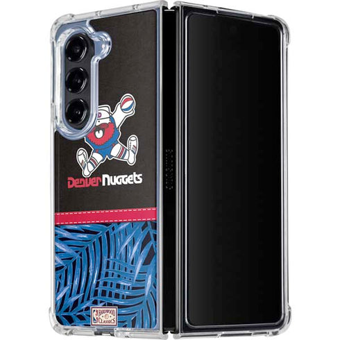 NBA Denver Nuggets Retro Palms Galaxy Z Fold5 5G Clear Case