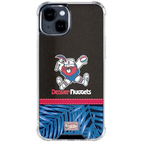 NBA Denver Nuggets Retro Palms iPhone 15 Clear Case