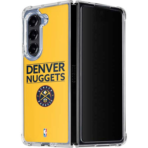 NBA Denver Nuggets Standard - Blue Galaxy Z Fold5 5G Clear Case