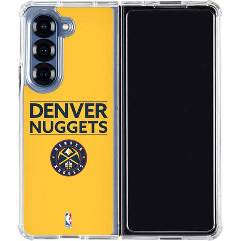 NBA Denver Nuggets Standard - Blue Galaxy Z Fold6 Clear Case
