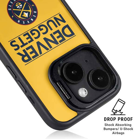 NBA Denver Nuggets Standard - Blue iPhone 15 Kickstand Case