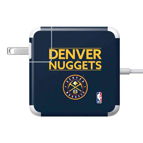 NBA Denver Nuggets Standard - Light Blue 85W Power Adapter (15 and 17 inch MacBook Pro Charger) Skin