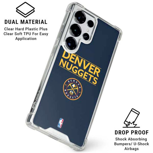 NBA Denver Nuggets Standard - Light Blue Galaxy S25 Ultra Clear Case