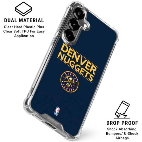 NBA Denver Nuggets Standard - Light Blue Galaxy S26 Plus Clear Case
