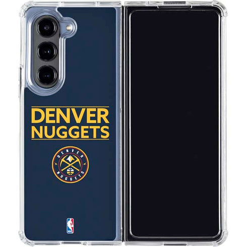NBA Denver Nuggets Standard - Light Blue Galaxy Z Fold5 5G Clear Case