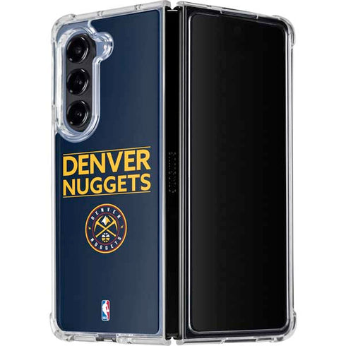 NBA Denver Nuggets Standard - Light Blue Galaxy Z Fold5 5G Clear Case