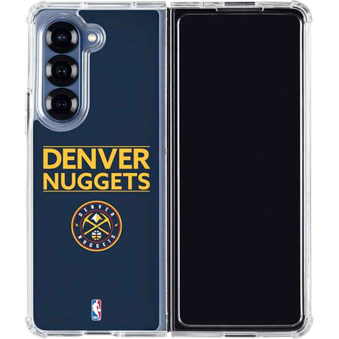 NBA Denver Nuggets Standard - Light Blue Galaxy Z Fold6 Clear Case