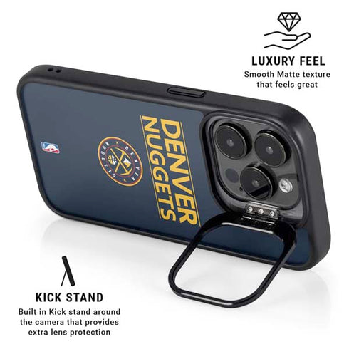 NBA Denver Nuggets Standard - Light Blue iPhone 14 Pro Max Kickstand Case