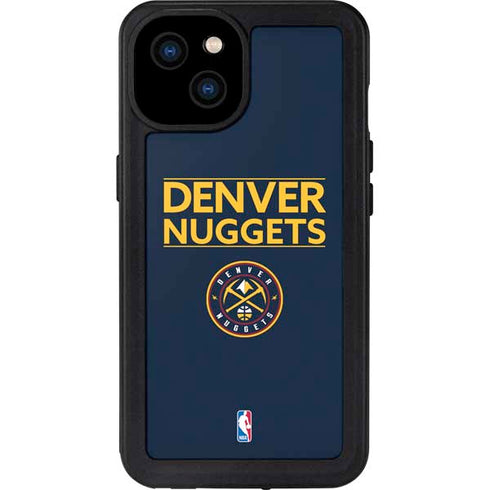 NBA Denver Nuggets Standard - Light Blue iPhone 15 Plus Waterproof Case