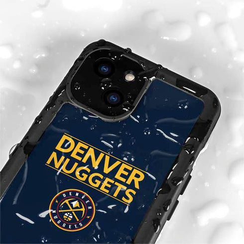 NBA Denver Nuggets Standard - Light Blue iPhone 15 Plus Waterproof Case