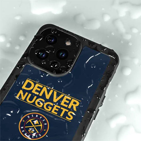 NBA Denver Nuggets Standard - Light Blue iPhone 15 Pro Waterproof Case