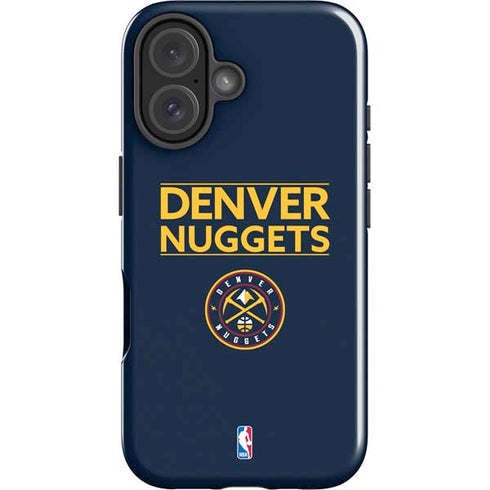 NBA Denver Nuggets Standard - Light Blue iPhone 16 Impact Case