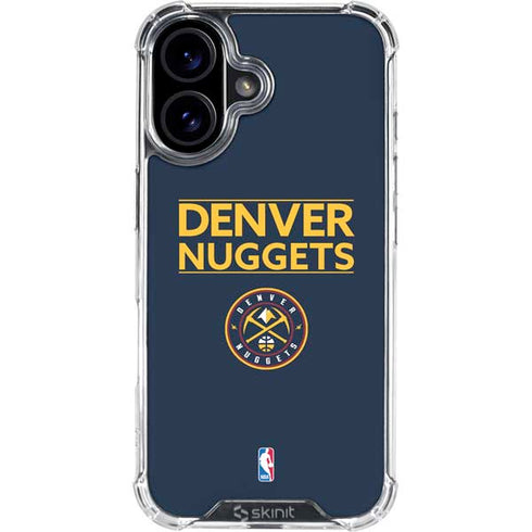 NBA Denver Nuggets Standard - Light Blue iPhone 16 Plus Clear Case