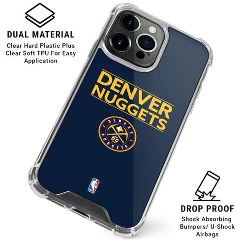 NBA Denver Nuggets Standard - Light Blue iPhone 16 Pro Clear Case