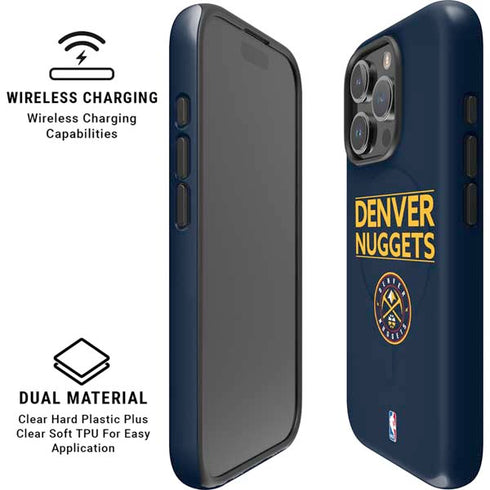 NBA Denver Nuggets Standard - Light Blue iPhone 16 Pro Magsafe Impact Case