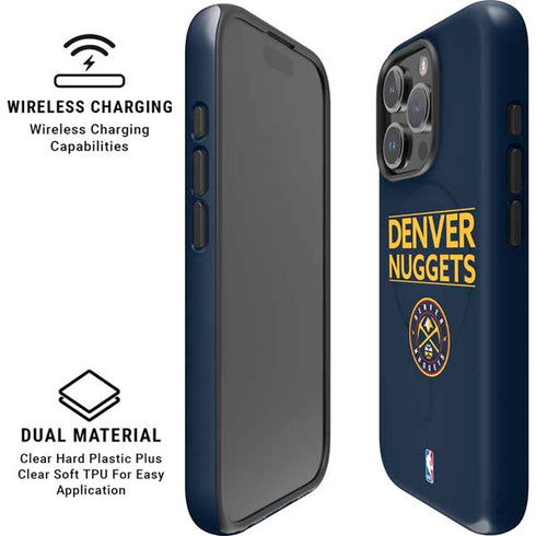 NBA Denver Nuggets Standard - Light Blue iPhone 16 Pro Max Magsafe Impact Case