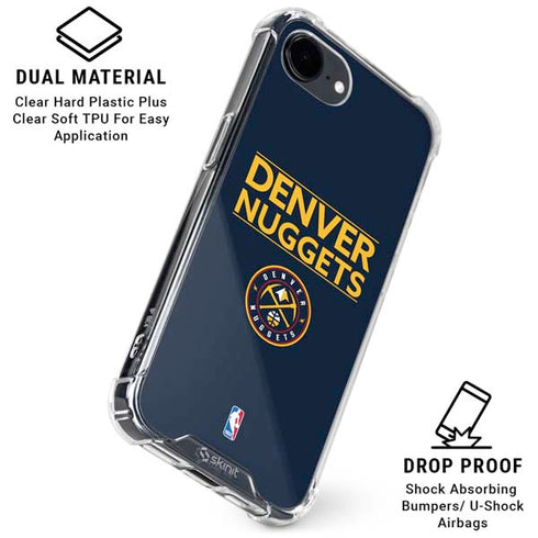 NBA Denver Nuggets Standard - Light Blue iPhone 16e Clear Case