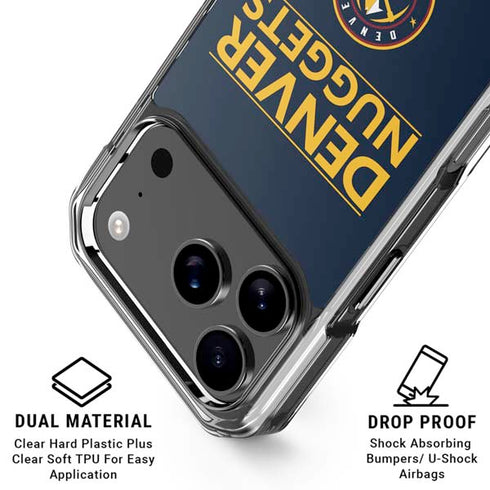 NBA Denver Nuggets Standard - Light Blue iPhone 18 Pro Clear Case