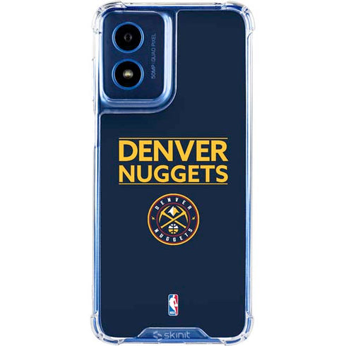 NBA Denver Nuggets Standard - Light Blue Moto G 5G (2024) Clear Case