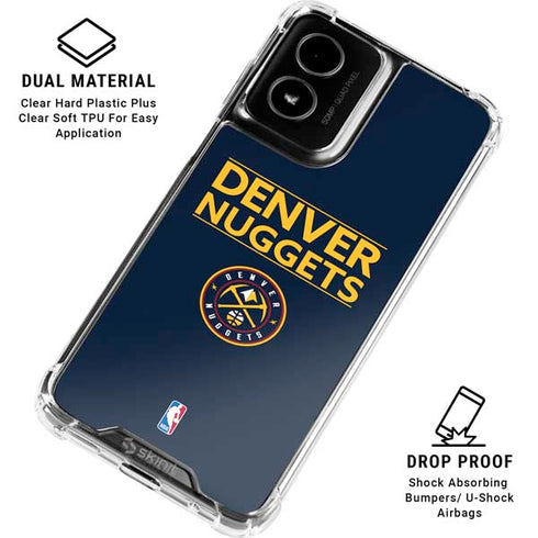 NBA Denver Nuggets Standard - Light Blue Moto G Power 5G (2024) Clear Case