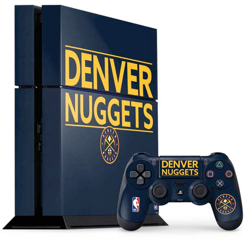 NBA Denver Nuggets Standard - Light Blue PS4 Console and Controller Bundle Skin
